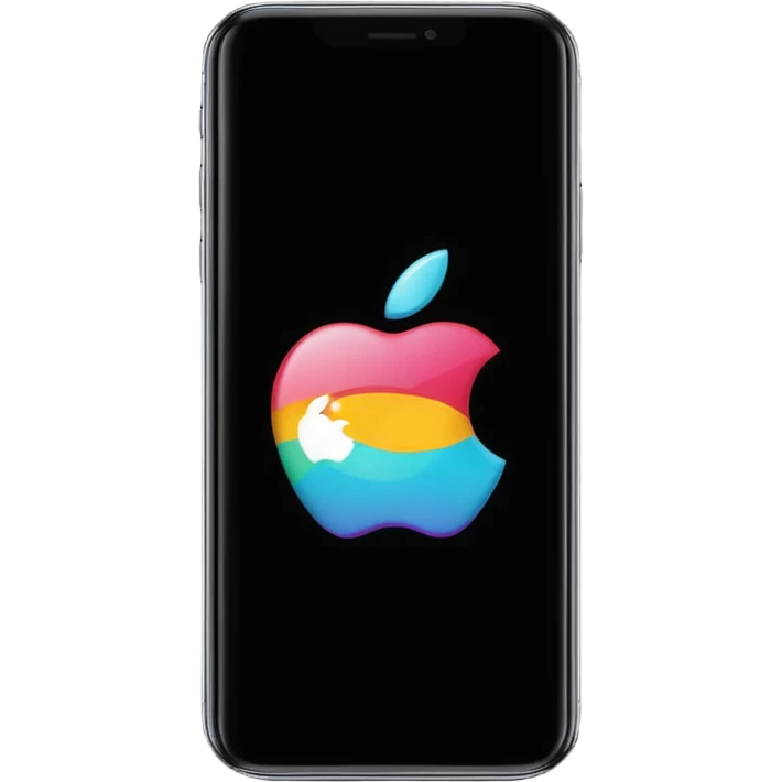 apple style emoji of a smartphone showing the TikTok logo on screen emoji