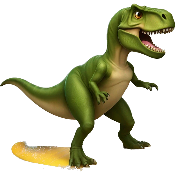T-Rex surfing  emoji