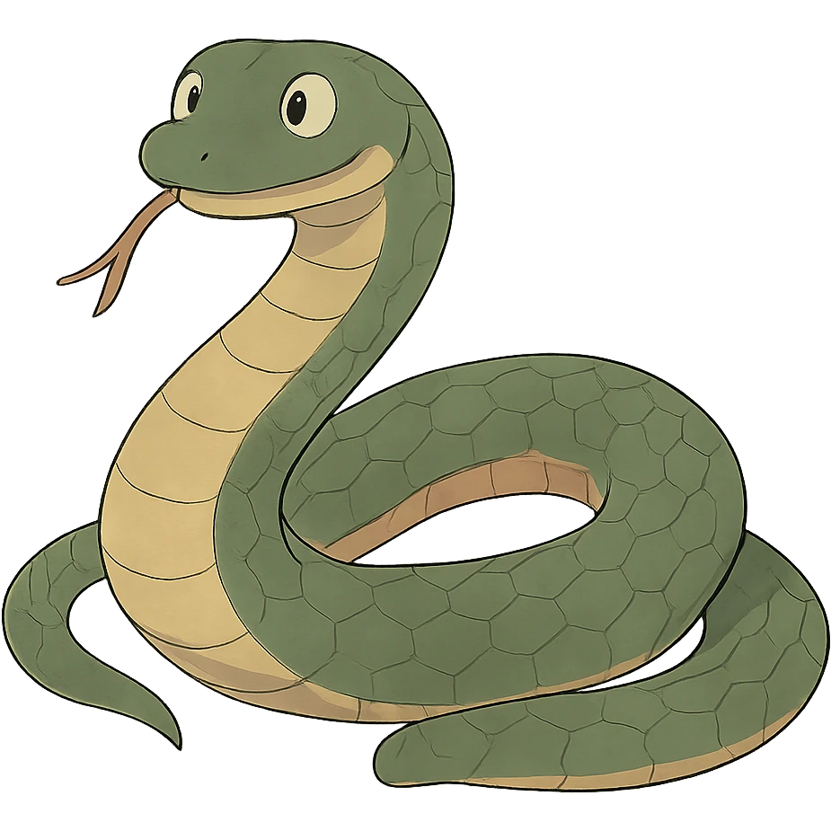 ghibli style snake emoji