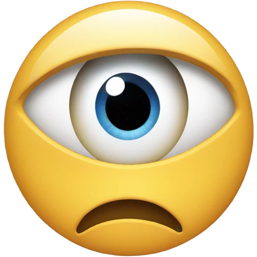 Eye wide no smile emoji