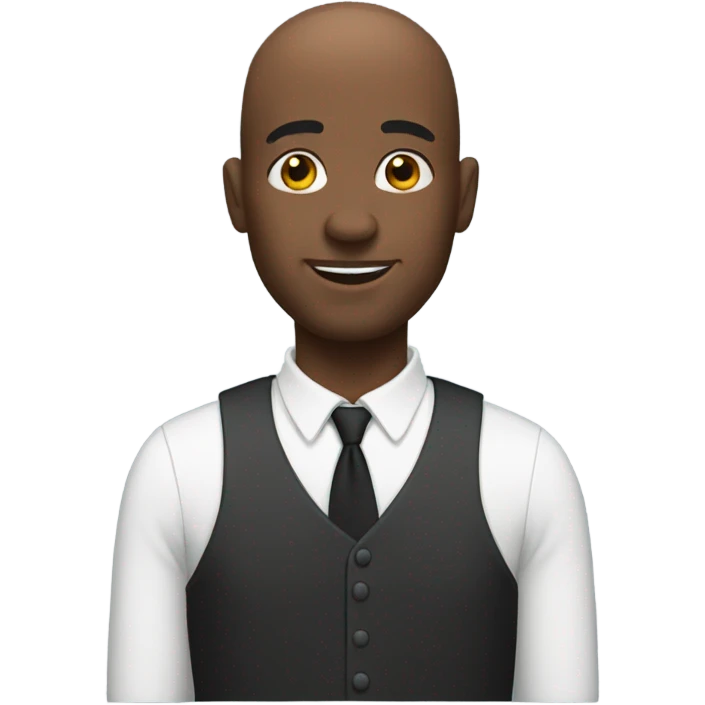 Bald black man emoji
