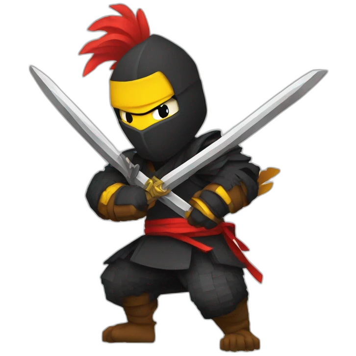 pixel-art chicken ninja-assassin emoji
