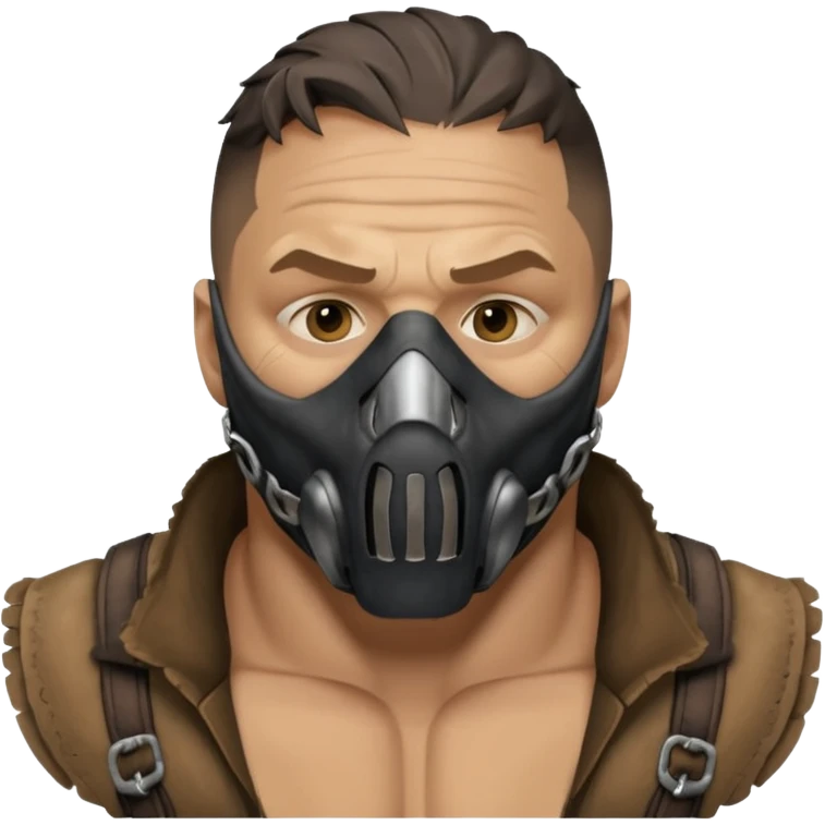 tom hardys bane from batman the dark knight, as mask that only covers his mouth emoji