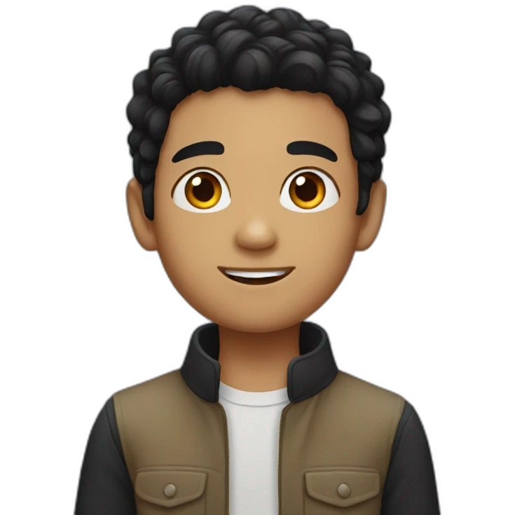 A boy with black hair  emoji