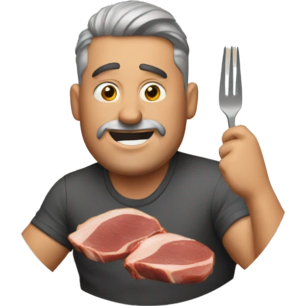 Man eating pork chops  emoji