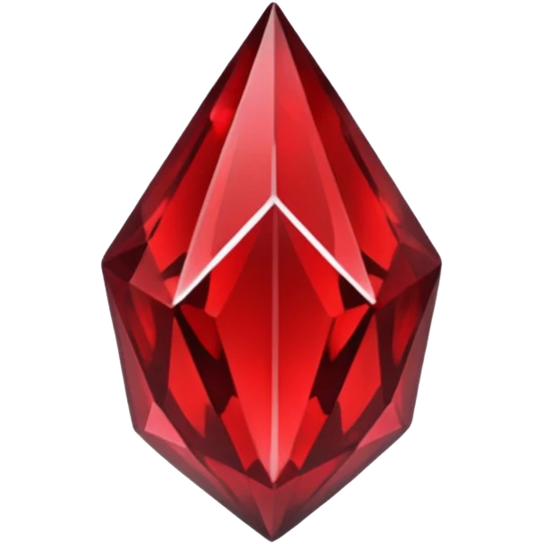 iOS sticker, dark fantasy crystal, monochrome red, minimal emoji