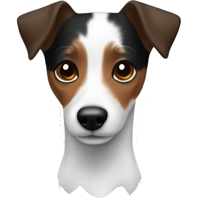 jack russell, black brown and white emoji