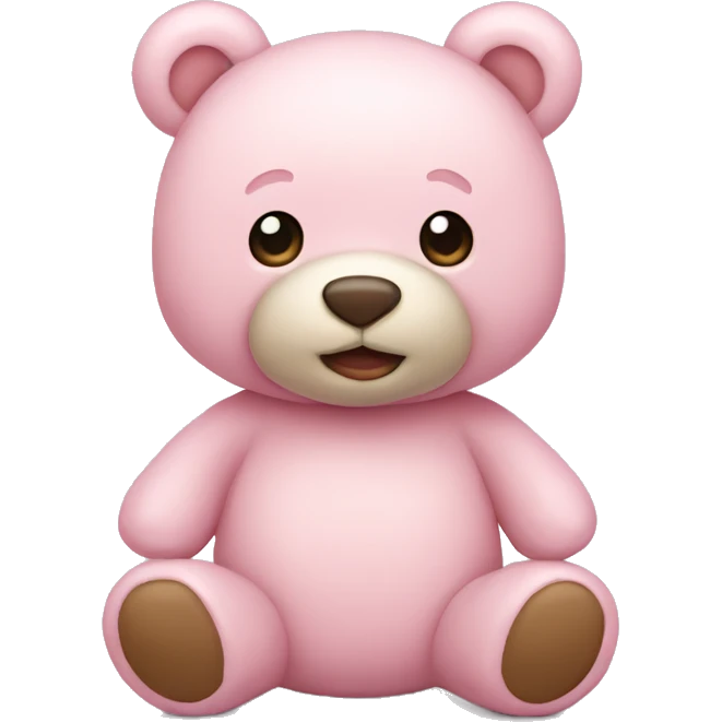 Light pink teddy bear emoji