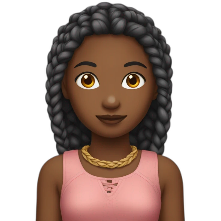 Fille avec des tresse africaine  emoji