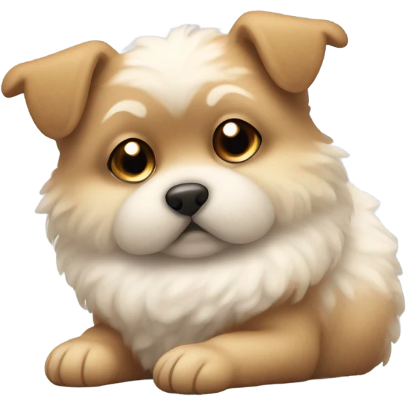 cute dog falling asleep emoji