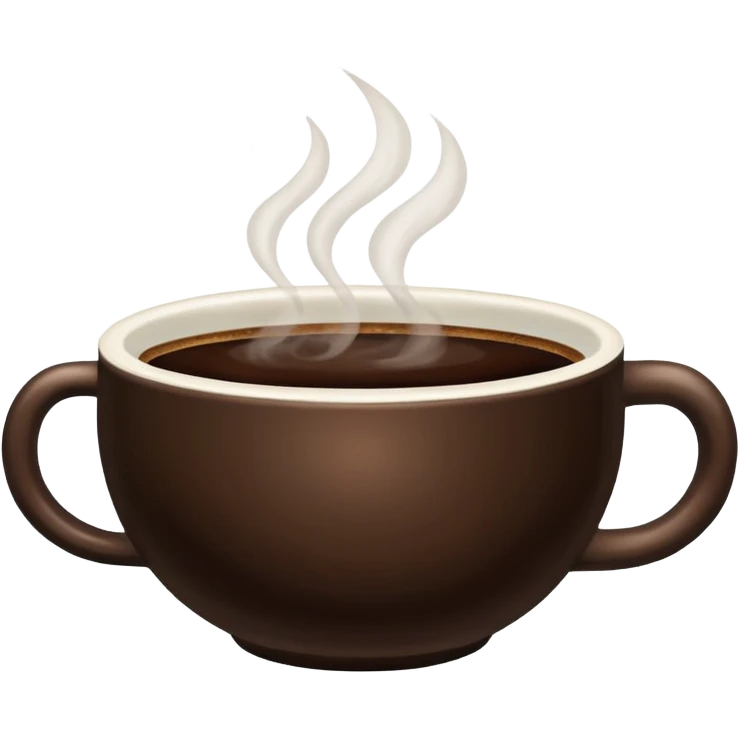 Bowl filled with coffee emoji