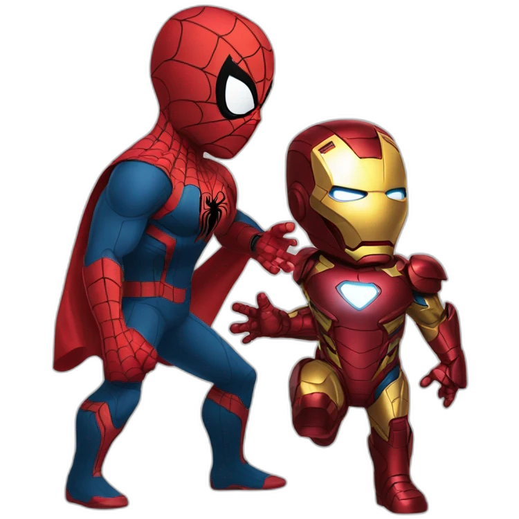 Spider-man talk with Iron man emoji