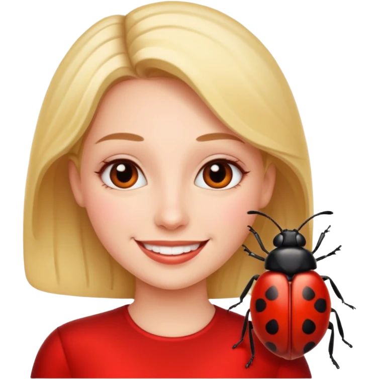 Woman love bug emoji