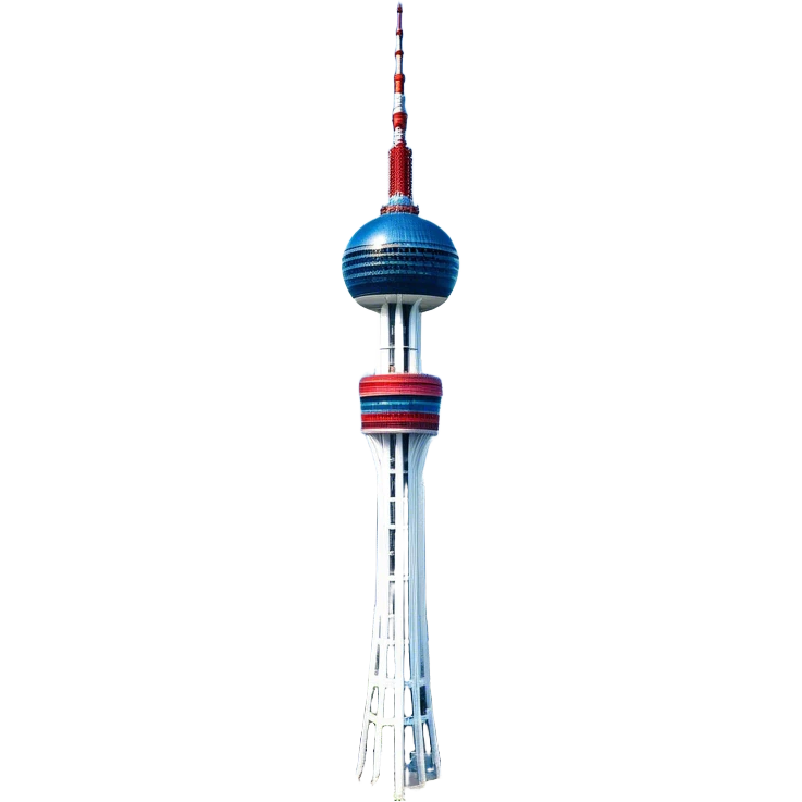 ​Cinematic Realistic N Seoul Tower, depicted in brilliant daylight as a slender, single-column tower rising from a modern cityscape, crowned by a sleek cylindrical observation deck offering panoramic views over Seoul, with crisp glass and steel surfaces reflecting clear blue skies and subtle architectural details that capture its futuristic elegance, emoji