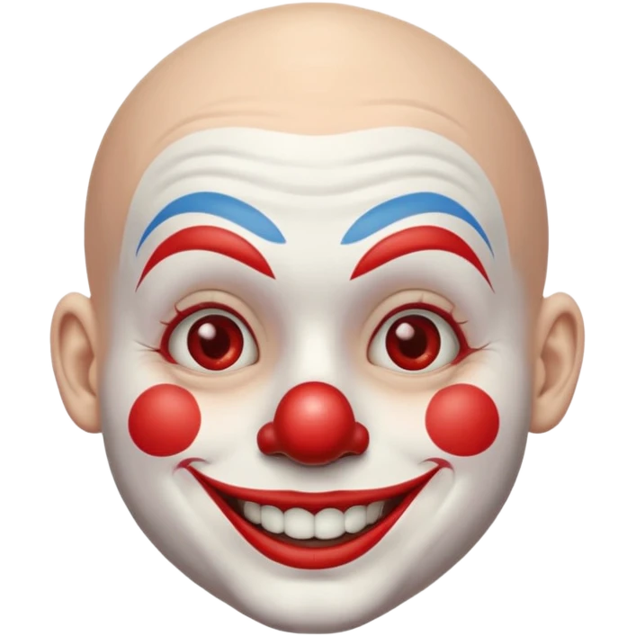Clown bald  emoji
