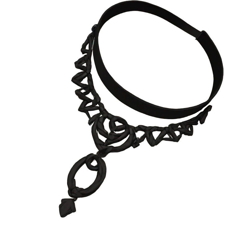 Black choker necklace emoji