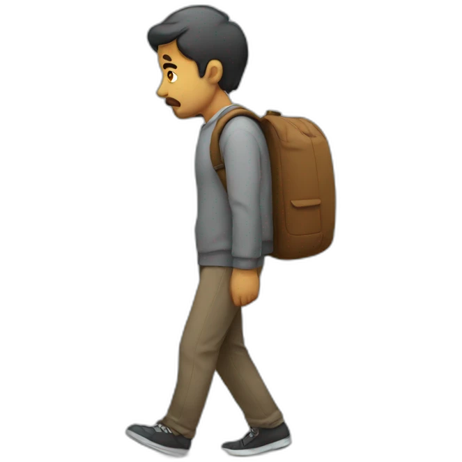 sad man walking emoji