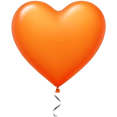 Balloon heart orange  emoji