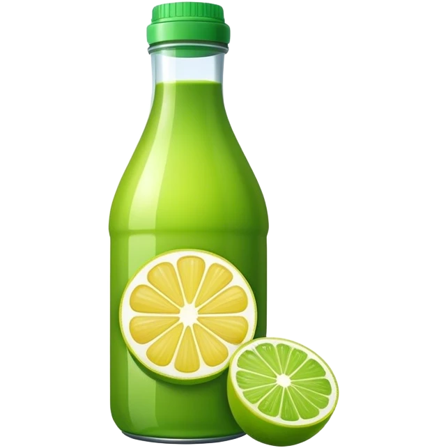 Bottle green lemon juice emoji