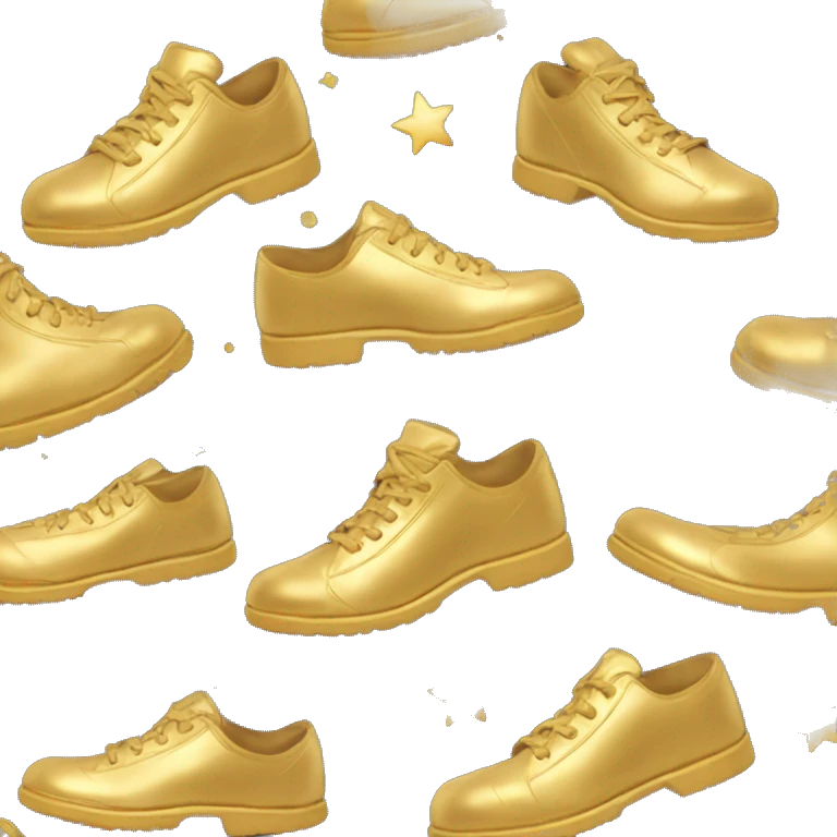 But golden shoes with stars and more aesthetic emoji
