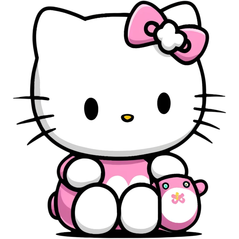Hello Kitty head emoji
