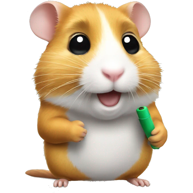 hamster with marker board emoji