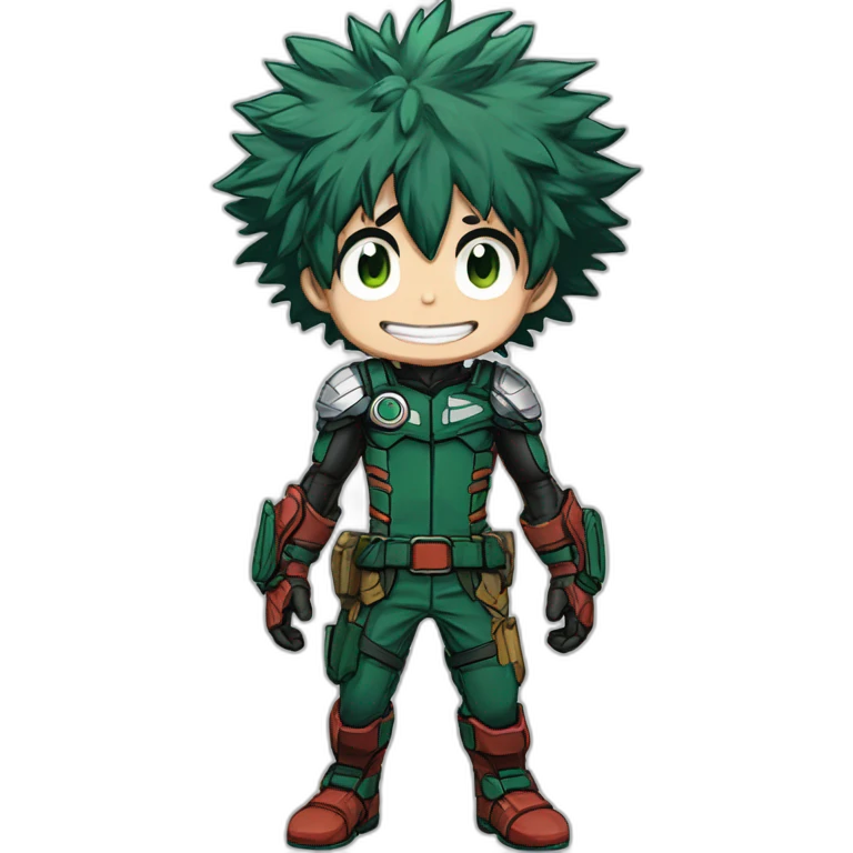 Deku en tenu de héro my hero academia emoji
