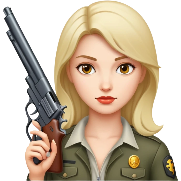 Women with a gun emoji