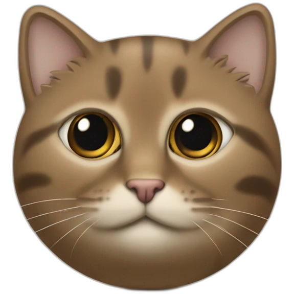 Chat beige dans les bras d'une brune emoji