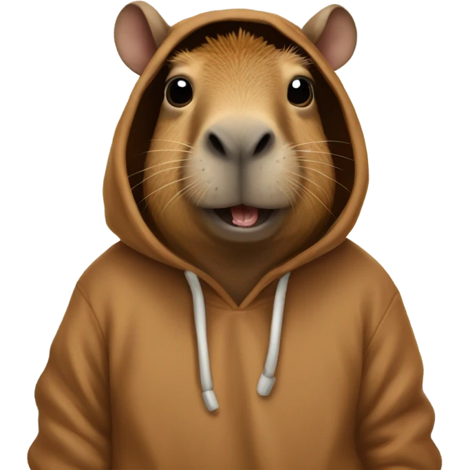 Capibara con sudadera emoji
