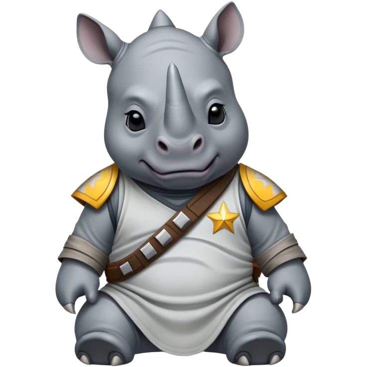  Rhino wearing a Star Wars shirt emoji