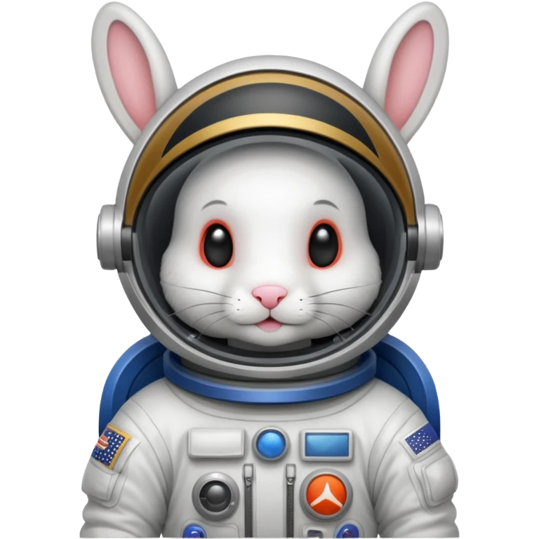 dark hite rabbit astronaut emoji