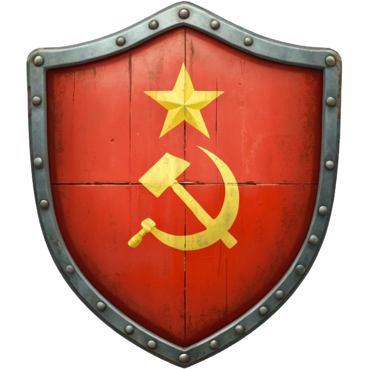 generate a realistic shield with the USSR flag emoji