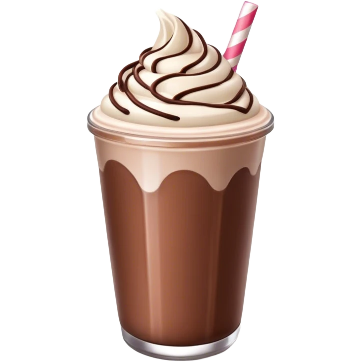 Chocolate milkshake emoji