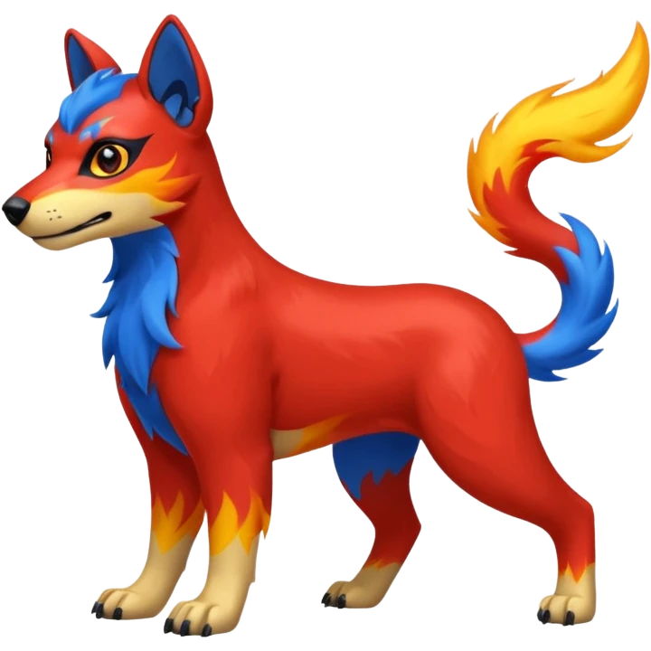 Houndour-Electrike-Fakémon-hybrid-creature (full body)  emoji