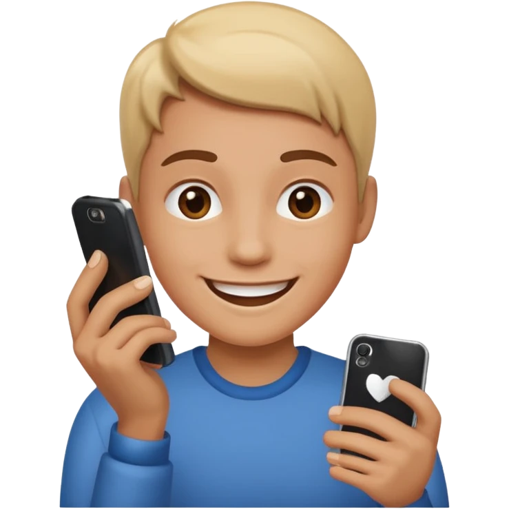 in love with phone emoji
