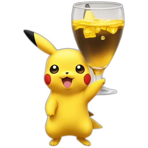 pikachu-drinking emoji