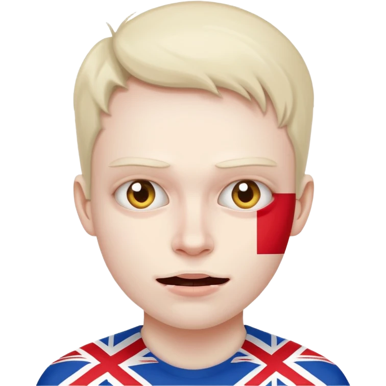 half UK and half crazy face emoji
