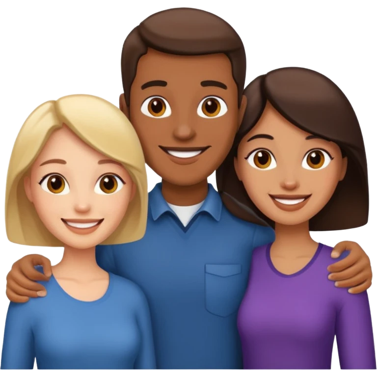 DOS MUJERES Y UN HOMBRE emoji