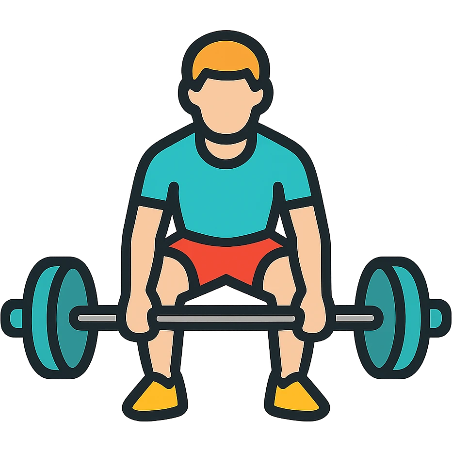 a sportman doing a deadlifts emoji