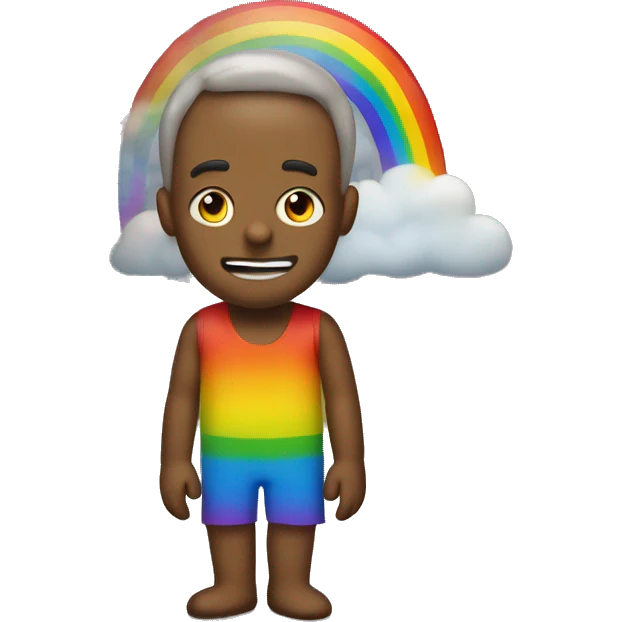 A man pooping rainbows emoji