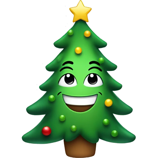 Smiling Christmas tree  emoji