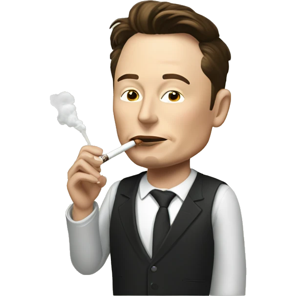 Elon musk smoking a bong emoji