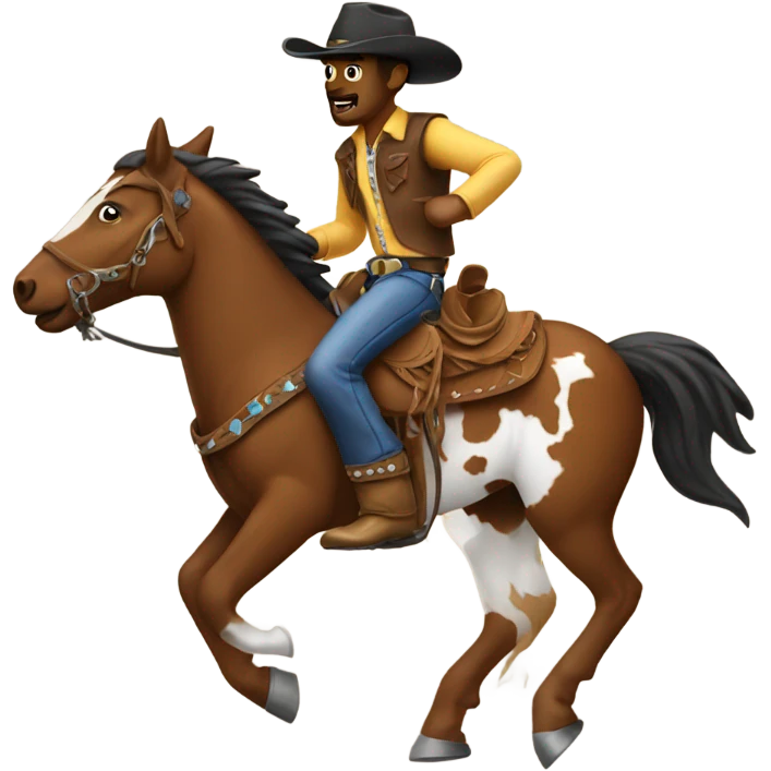 Cowboy on a bronco  emoji