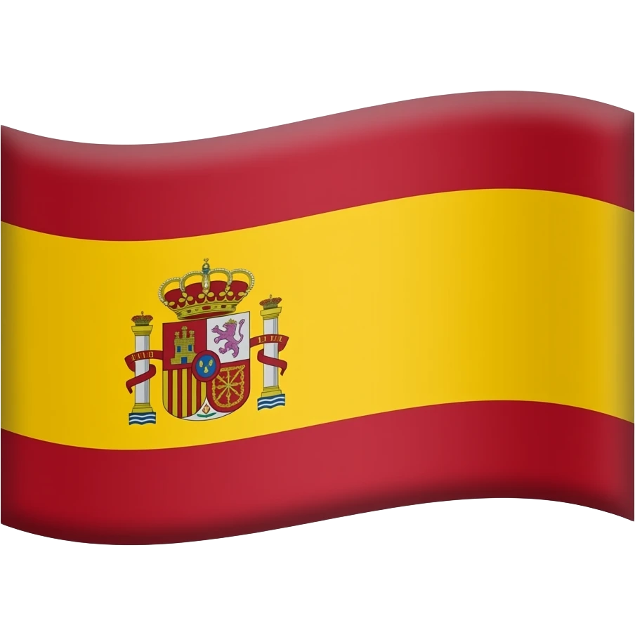 spain flag with iOS style emoji