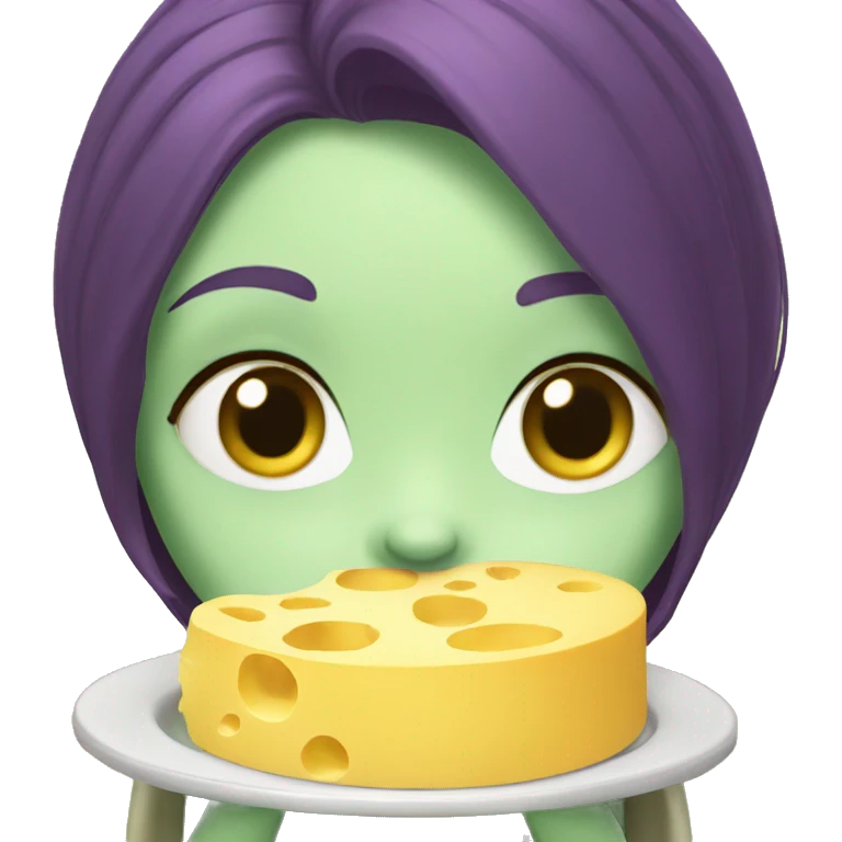 Princess fiona eating cheese emoji