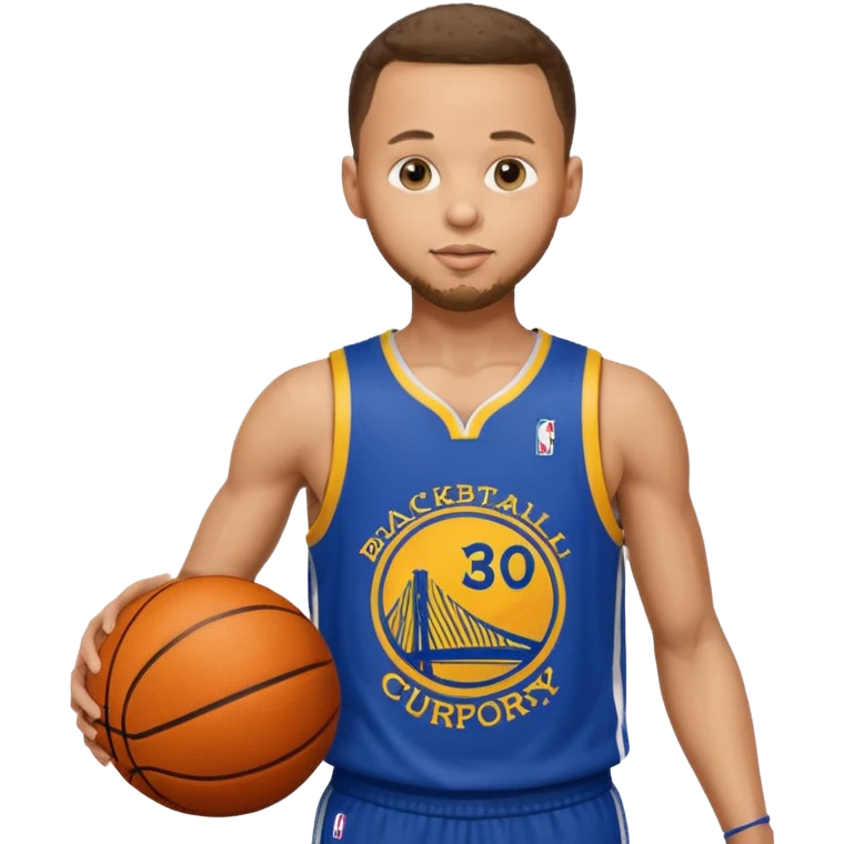 Stephen Curry in basketball player emoji
