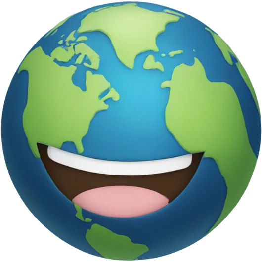earth smiling emoji