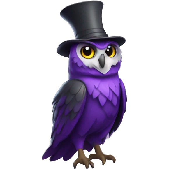 magician wizzard owl violet emoji
