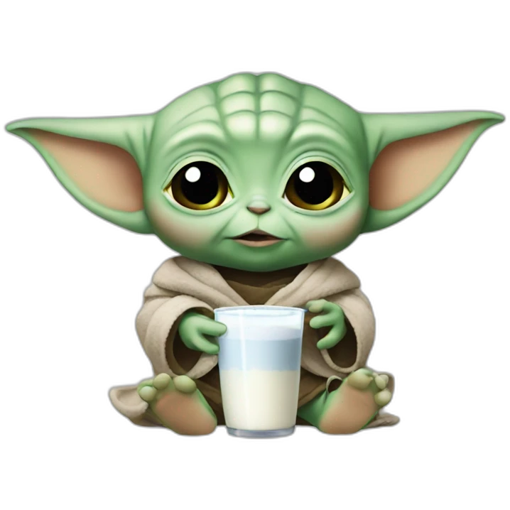 baby yoda drinking milk emoji